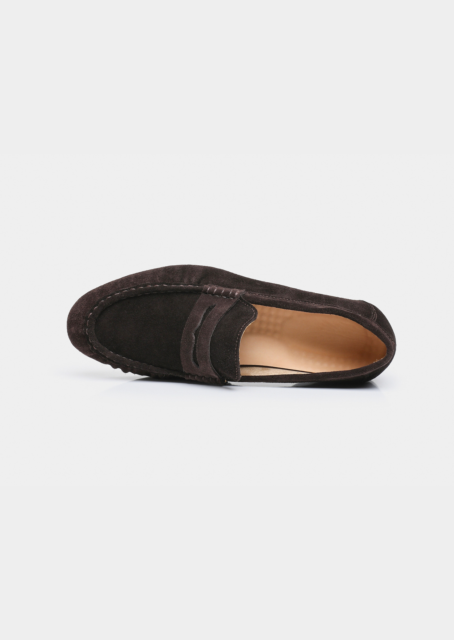 Coffee Classic Penny Suede Loafers | Vallentty