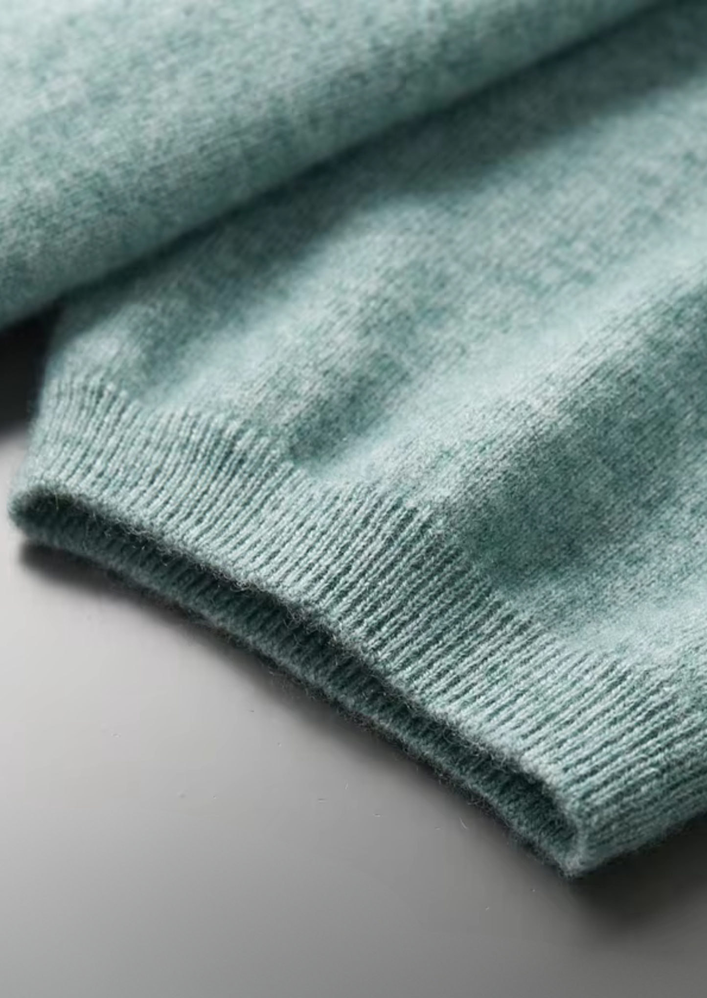 Premium Cashmere Classic Crewneck T-Shirt - Verdant Slate | Vallentty