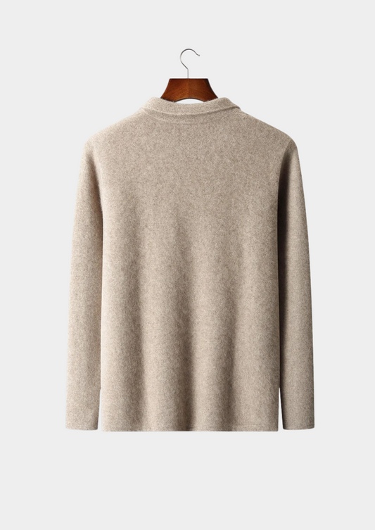 Premium Cashmere Zipper Cardigan | Vallentty