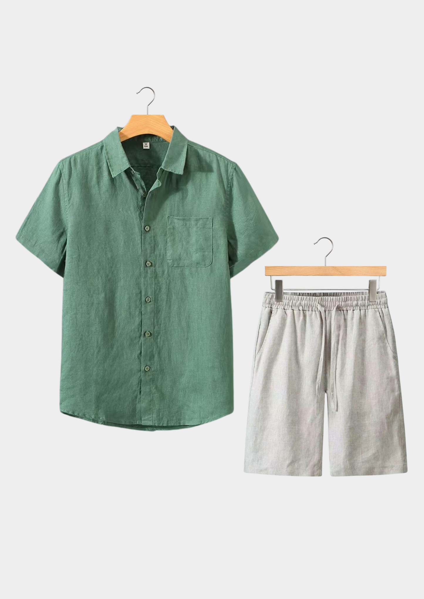 Dolcevita Shortsleeve Summer Set - Green/beige | Vallentty