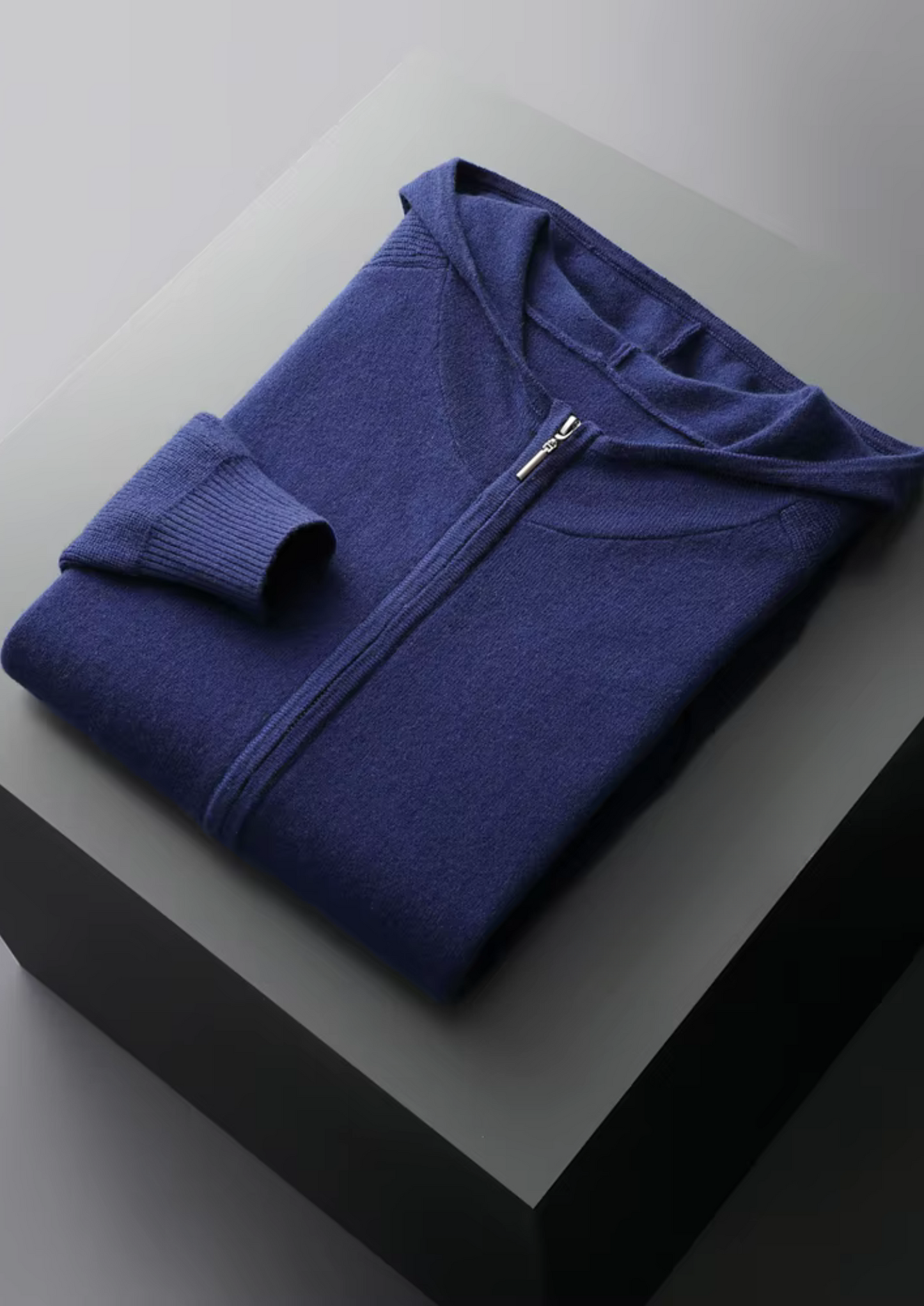 Premium Cashmere Navy Blue Kilian Leisure Set | Vallentty