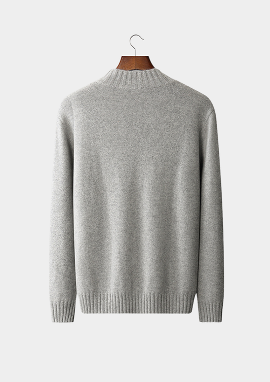 Pure Cashmere Mockneck Sweater | Vallentty