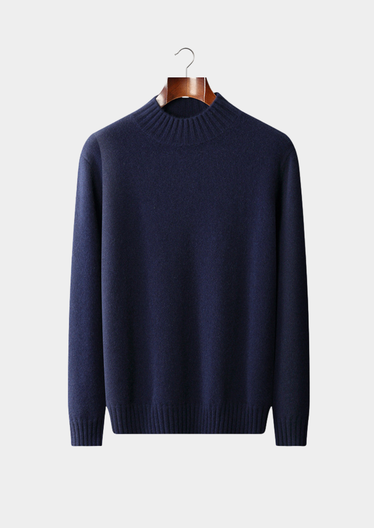 Pure Cashmere Mockneck Sweater | Vallentty