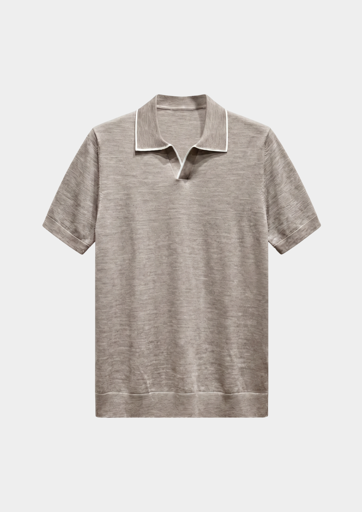 Ellis Beige Lightweight Polo Shirt | Vallentty
