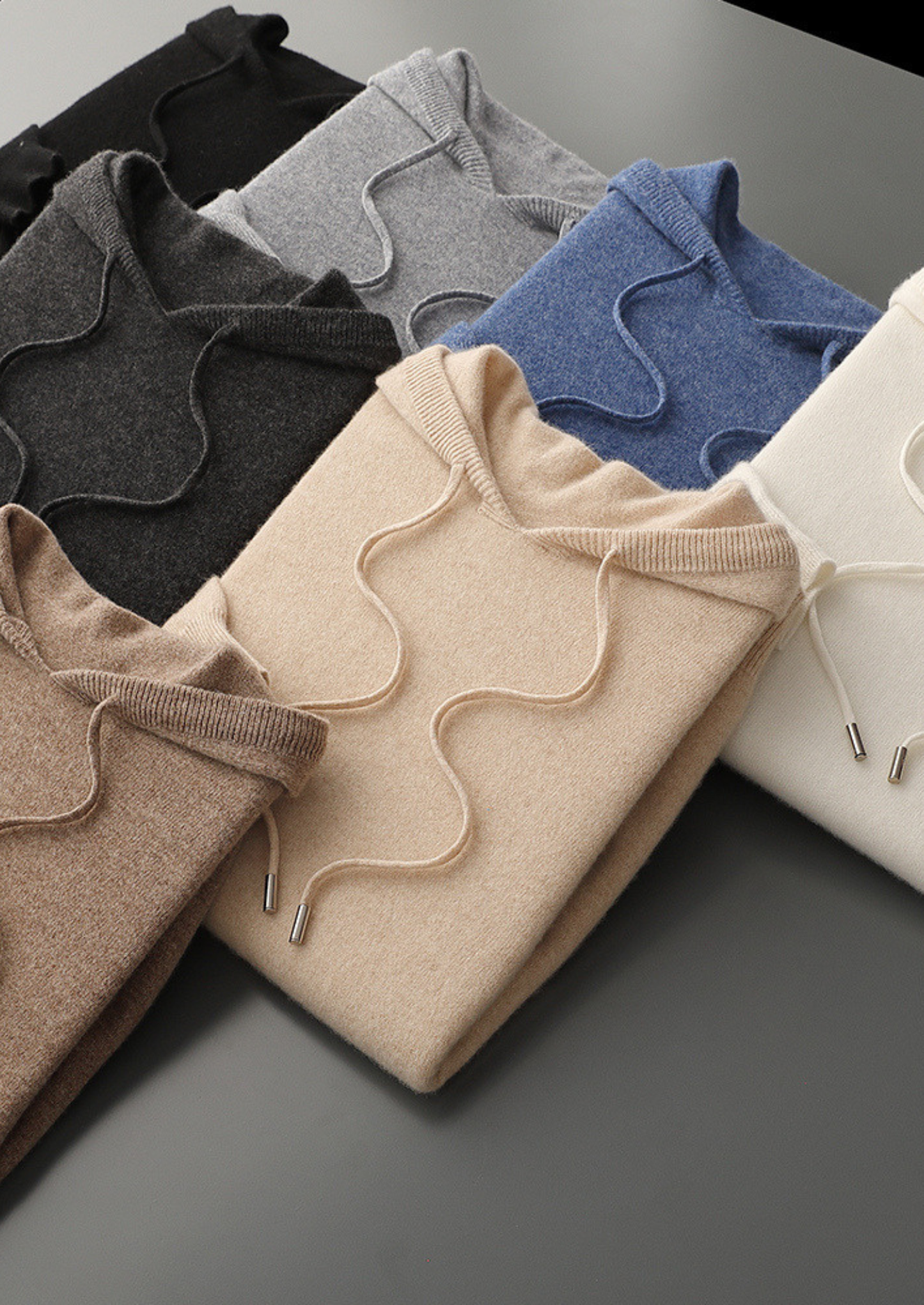Pure Extra-Fine Merino Wool Sand Leisure Hoodie | Vallentty