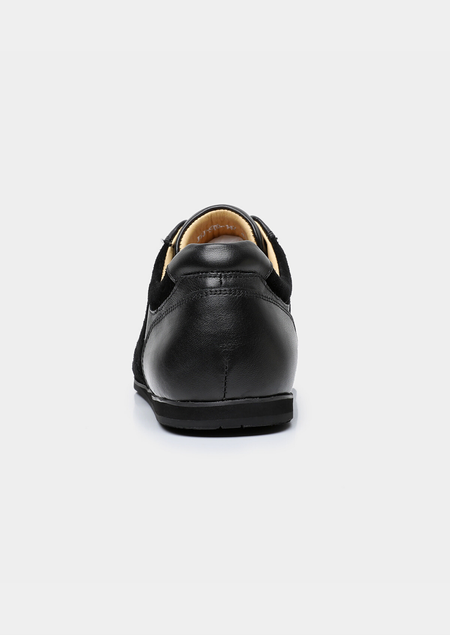 Black Retro Hybrid Suede Leather Runner | Vallentty
