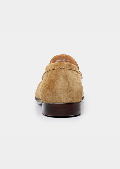 Caramel Classic Penny Suede Loafers | Vallentty