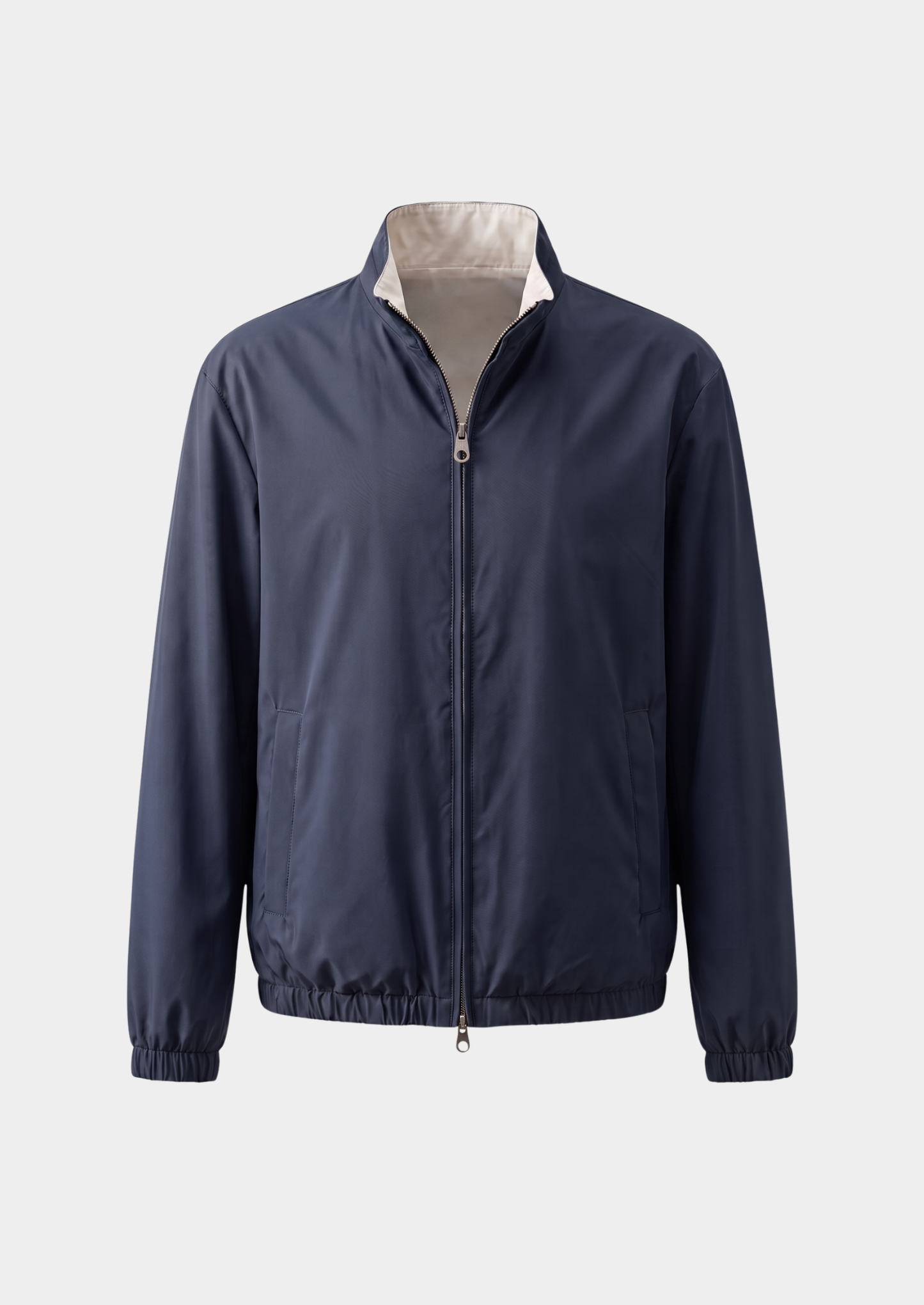 Navy Blue Technical Windbreaker Jacket | Vallentty