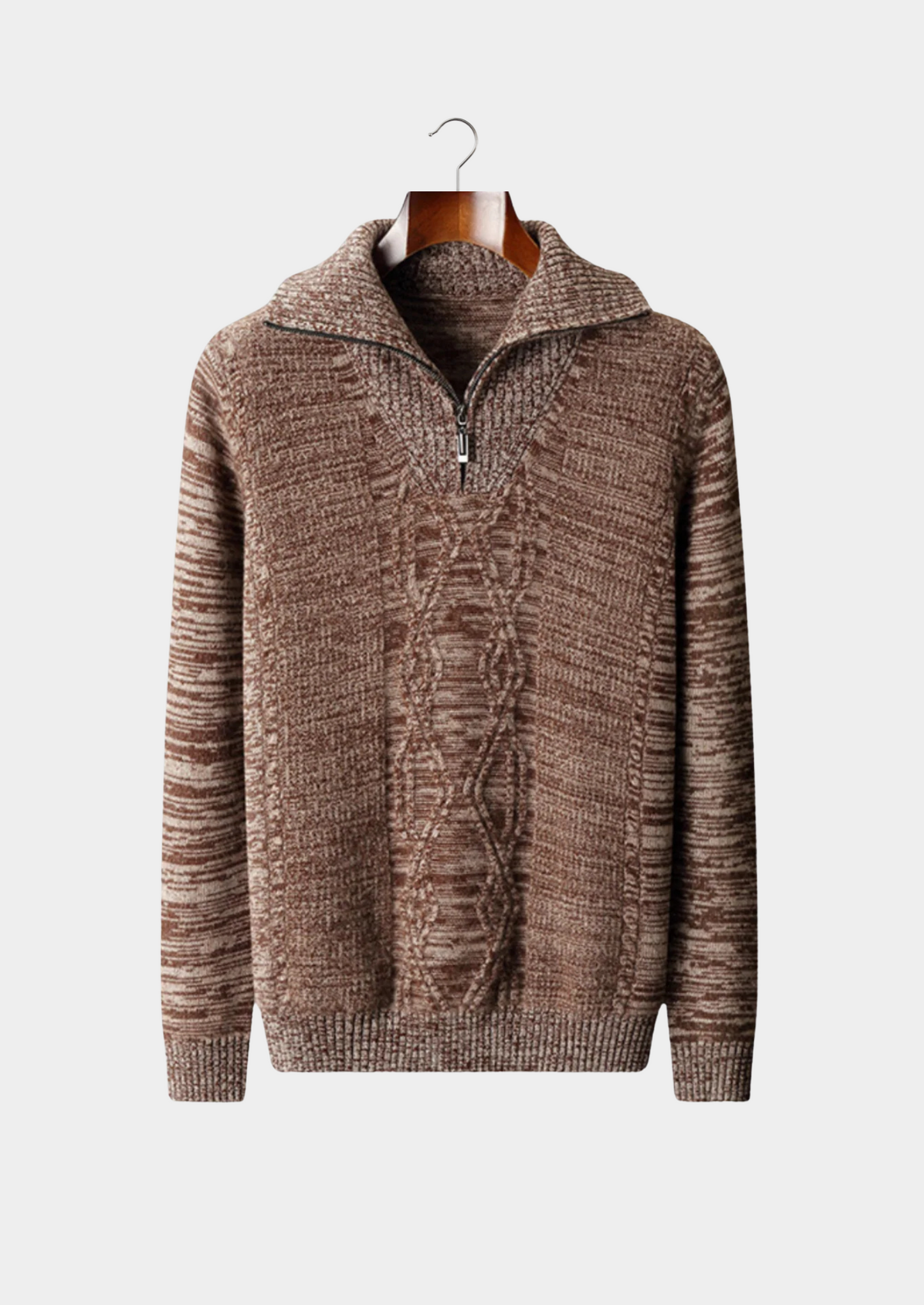 Pure Extra-Fine Merino Wool Half Zip Sweater | Vallentty