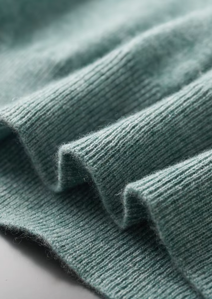 Premium Cashmere Classic Crewneck T-Shirt - Verdant Slate | Vallentty