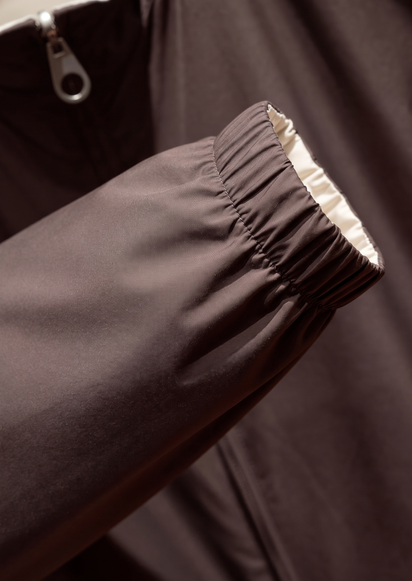Coffee Technical Windbreaker Jacket | Vallentty