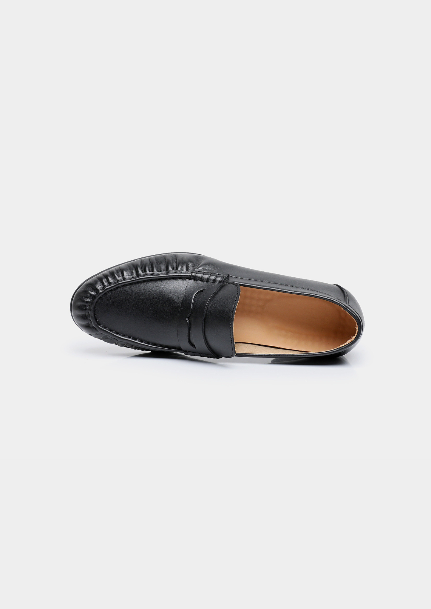 Black Classic Penny Leather Loafers | Vallentty
