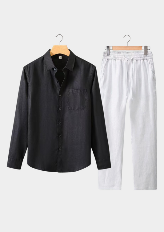 Dolcevita Longsleeve Summer Set - Black/white | Vallentty