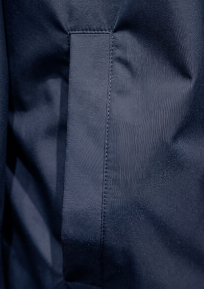 Navy Blue Technical Windbreaker Jacket | Vallentty