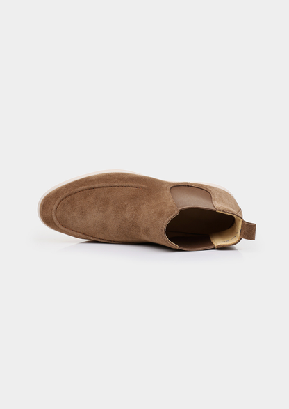 Light Brown Suede Chelsea Boot | Vallentty