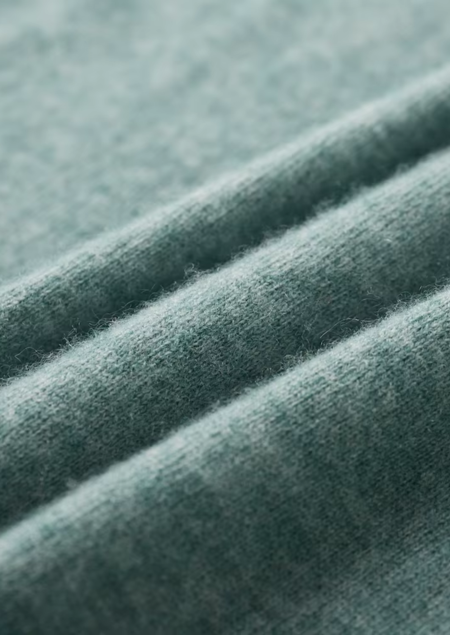 Premium Cashmere Classic Crewneck T-Shirt - Verdant Slate | Vallentty