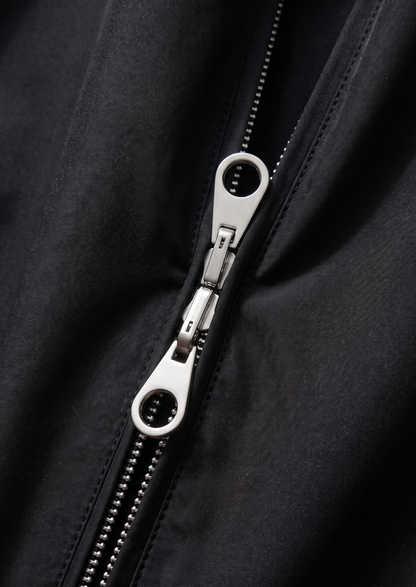 Black Technical Windbreaker Jacket | Vallentty