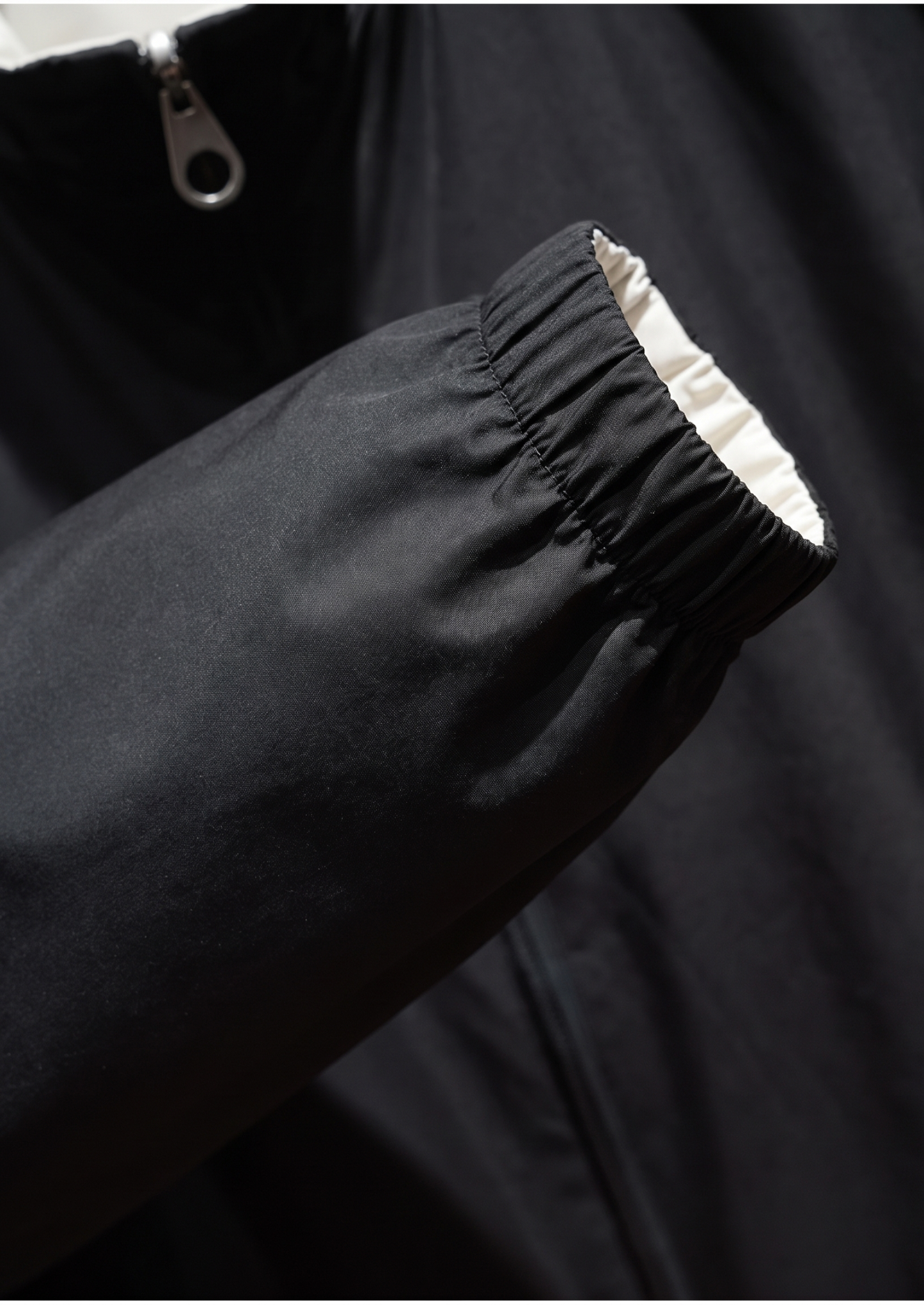 Black Technical Windbreaker Jacket | Vallentty