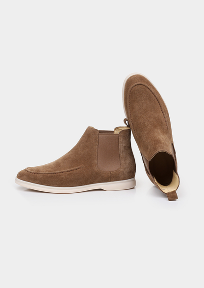 Light Brown Suede Chelsea Boot | Vallentty