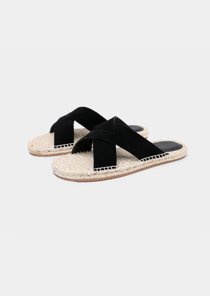 Black Resort Sandal | Vallentty