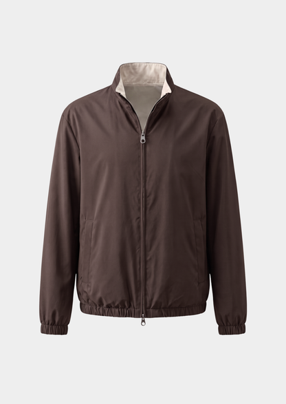 Coffee Technical Windbreaker Jacket | Vallentty