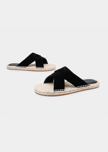 Black Resort Sandal | Vallentty