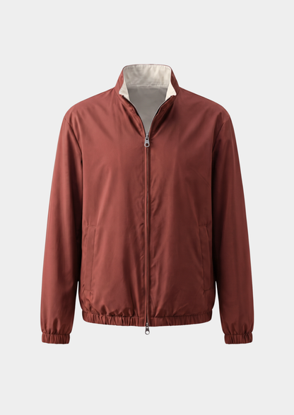 Brick Red Technical Windbreaker Jacket | Vallentty