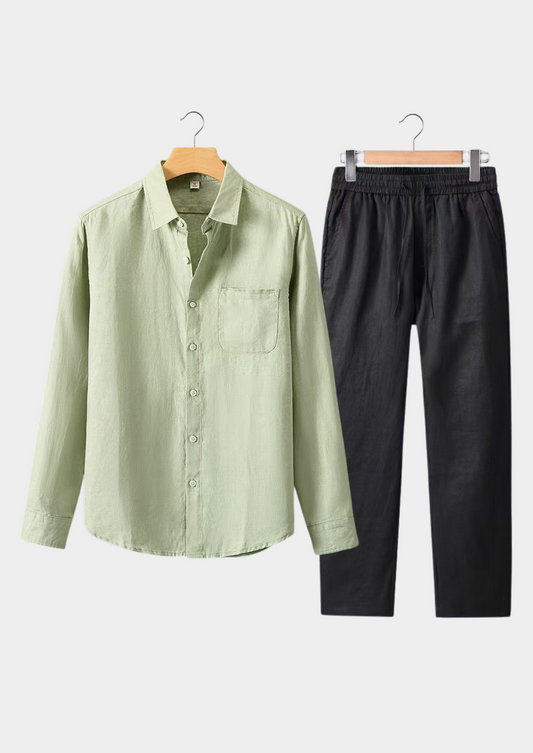 Dolcevita Longsleeve Summer Set - Mint Green/black | Vallentty