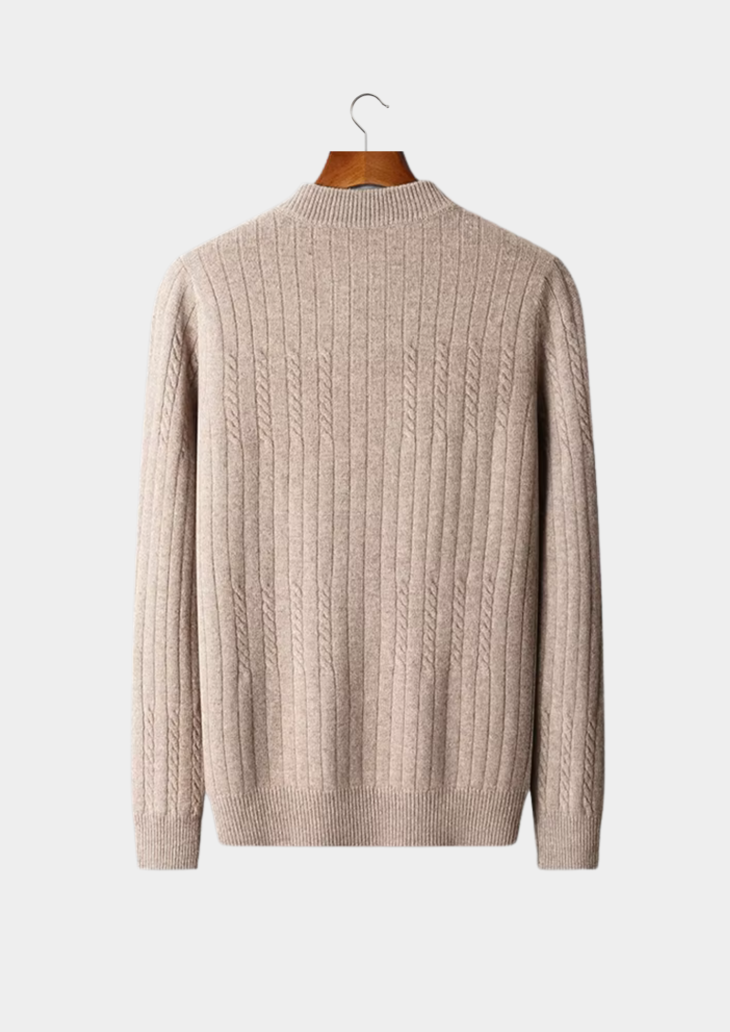 Pure Extra-Fine Merino Wool Rib Mockneck | Vallentty