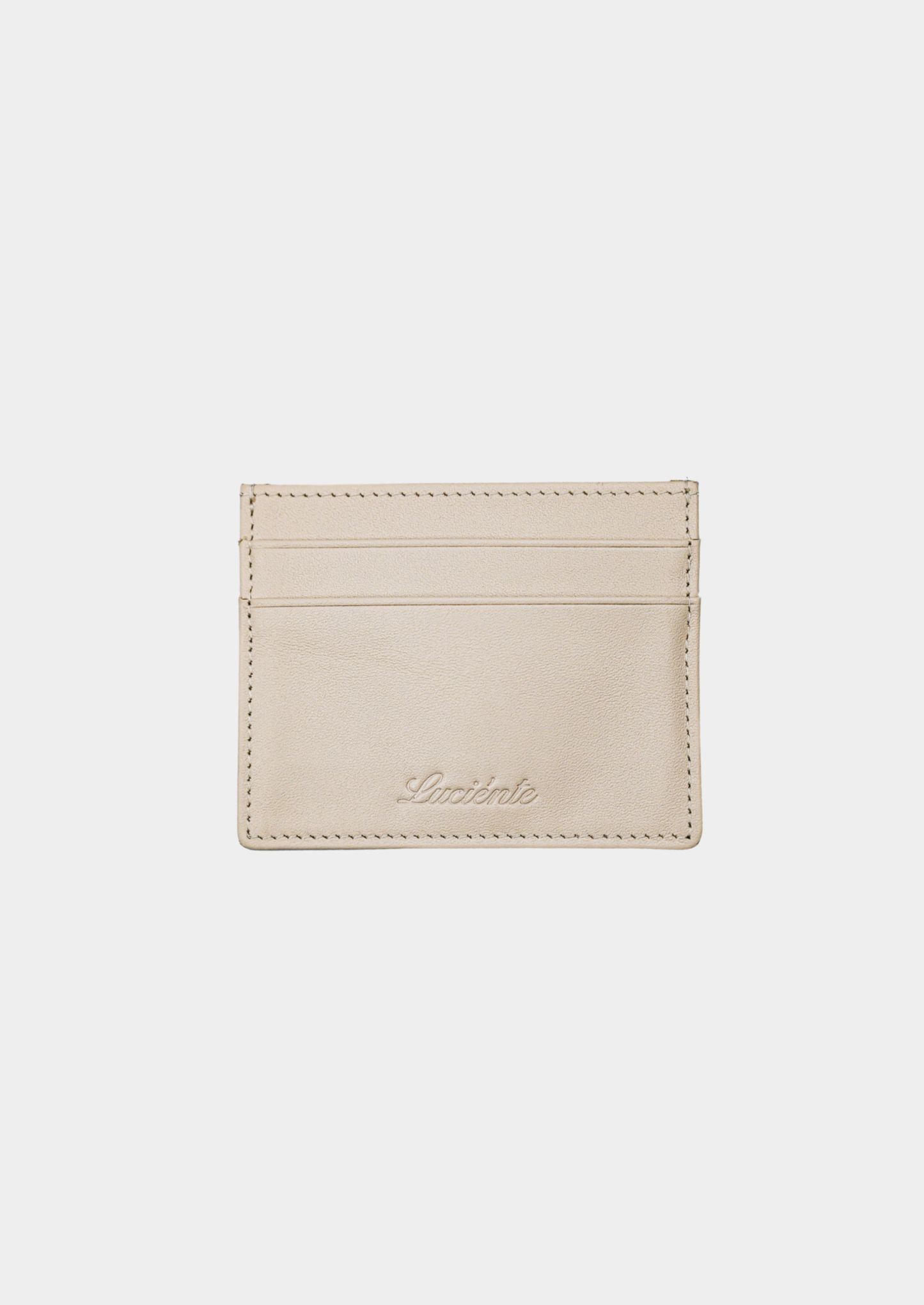 Essential Calfskin Leather Cardholder - Taupe | Vallentty