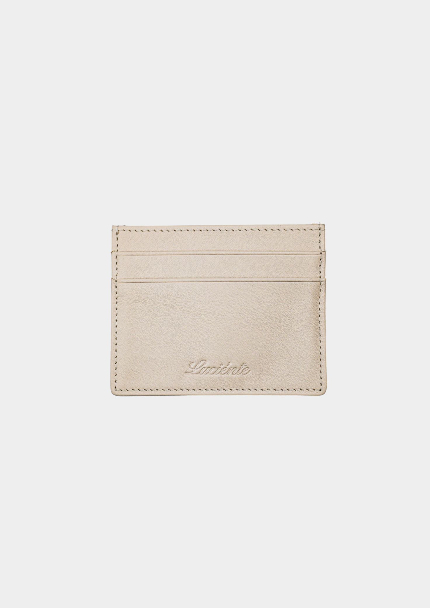 Essential Calfskin Leather Cardholder - Taupe | Vallentty