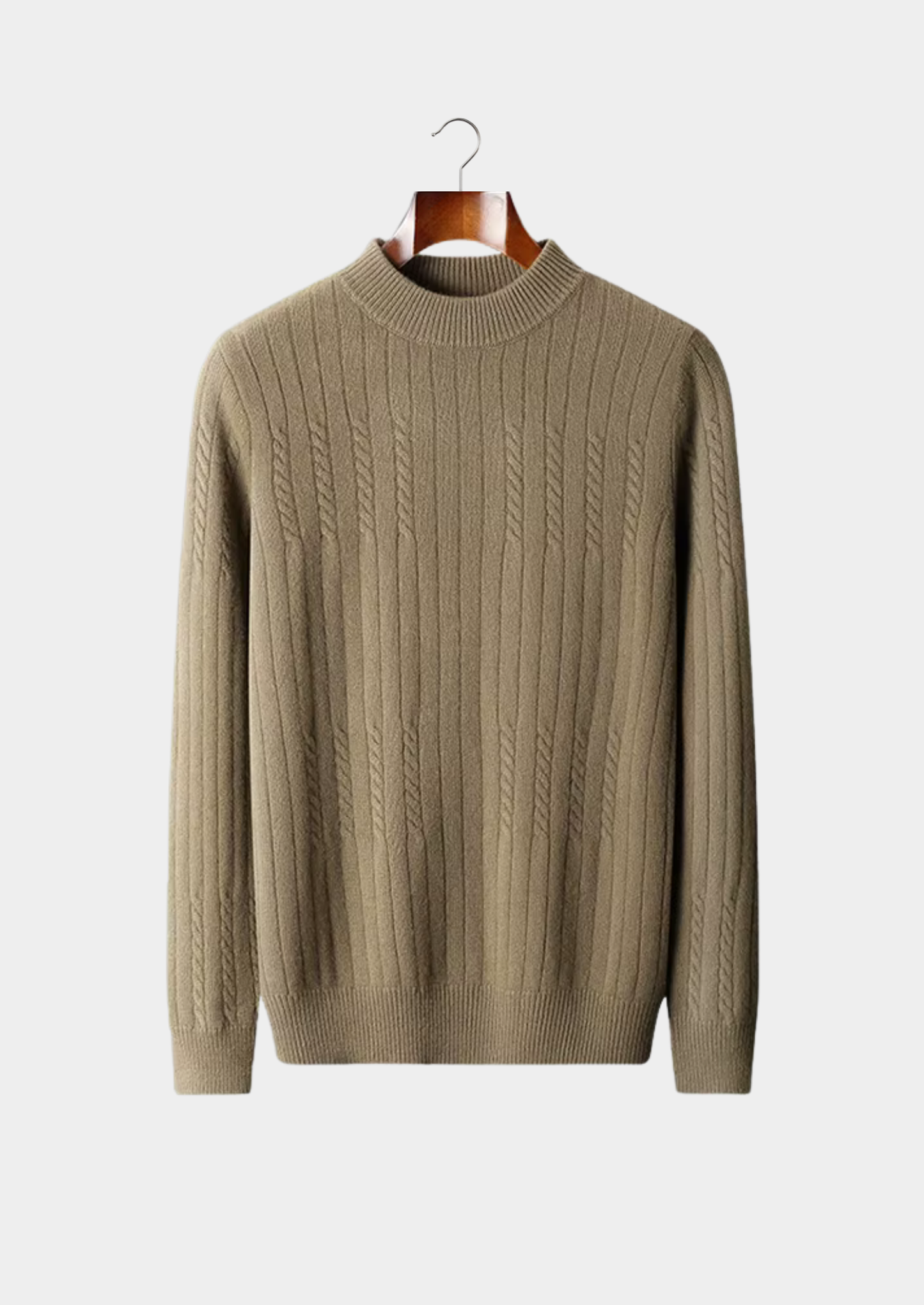 Pure Extra-Fine Merino Wool Rib Mockneck | Vallentty