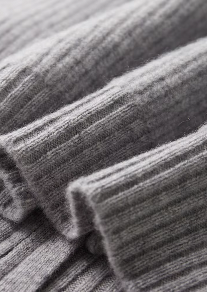 Pure Extra-Fine Merino Wool Ribbed Cardigan | Vallentty