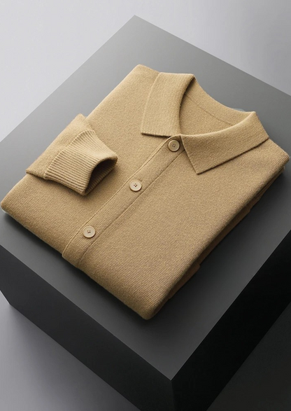 Pure Extra-Fine Merino Wool Button Overshirt | Vallentty
