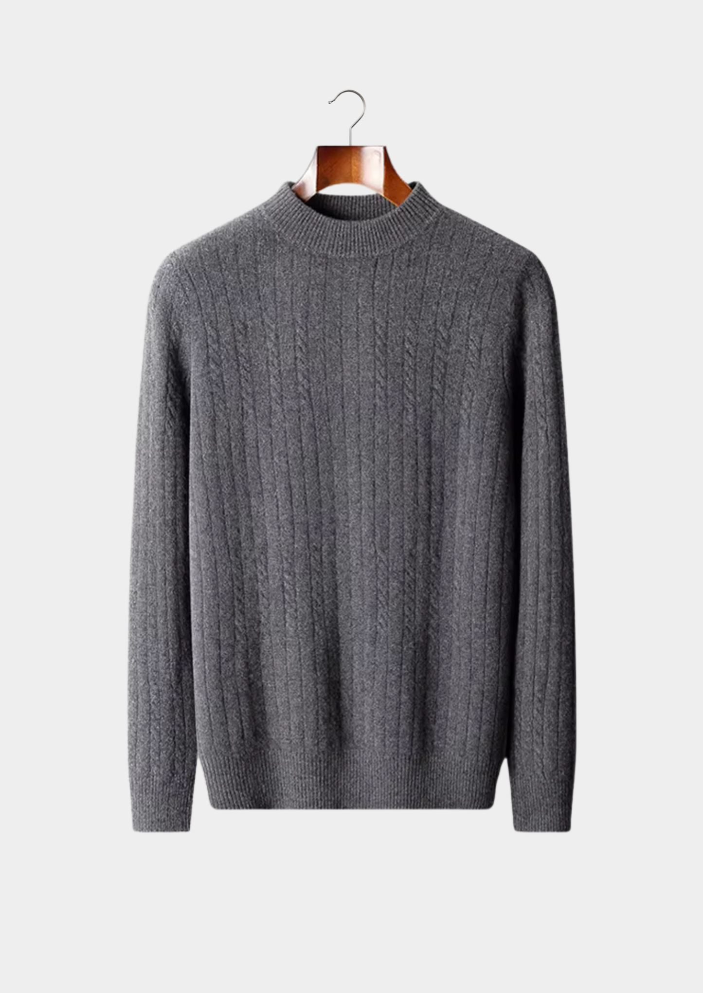 Pure Extra-Fine Merino Wool Rib Mockneck | Vallentty