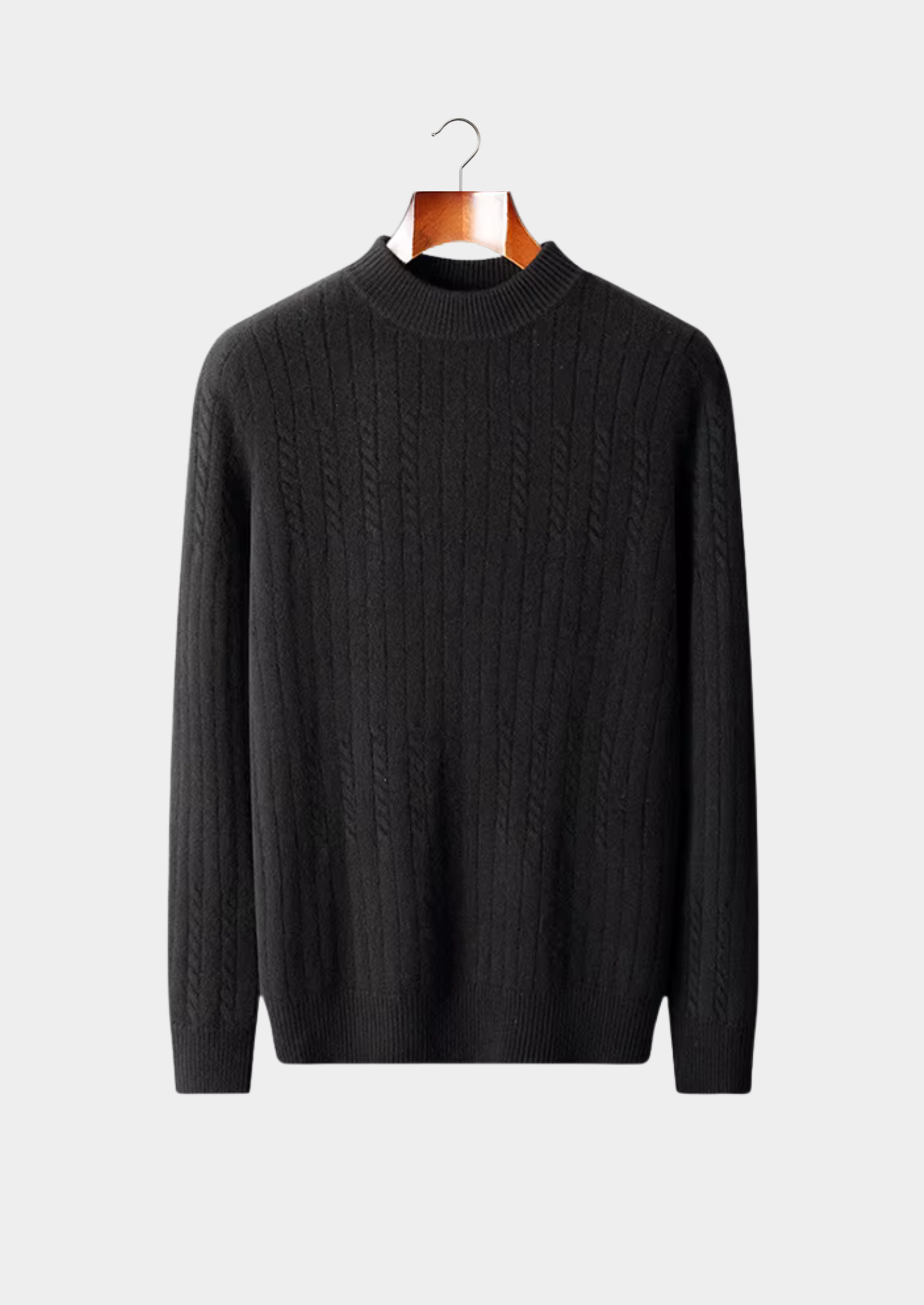 Pure Extra-Fine Merino Wool Rib Mockneck | Vallentty