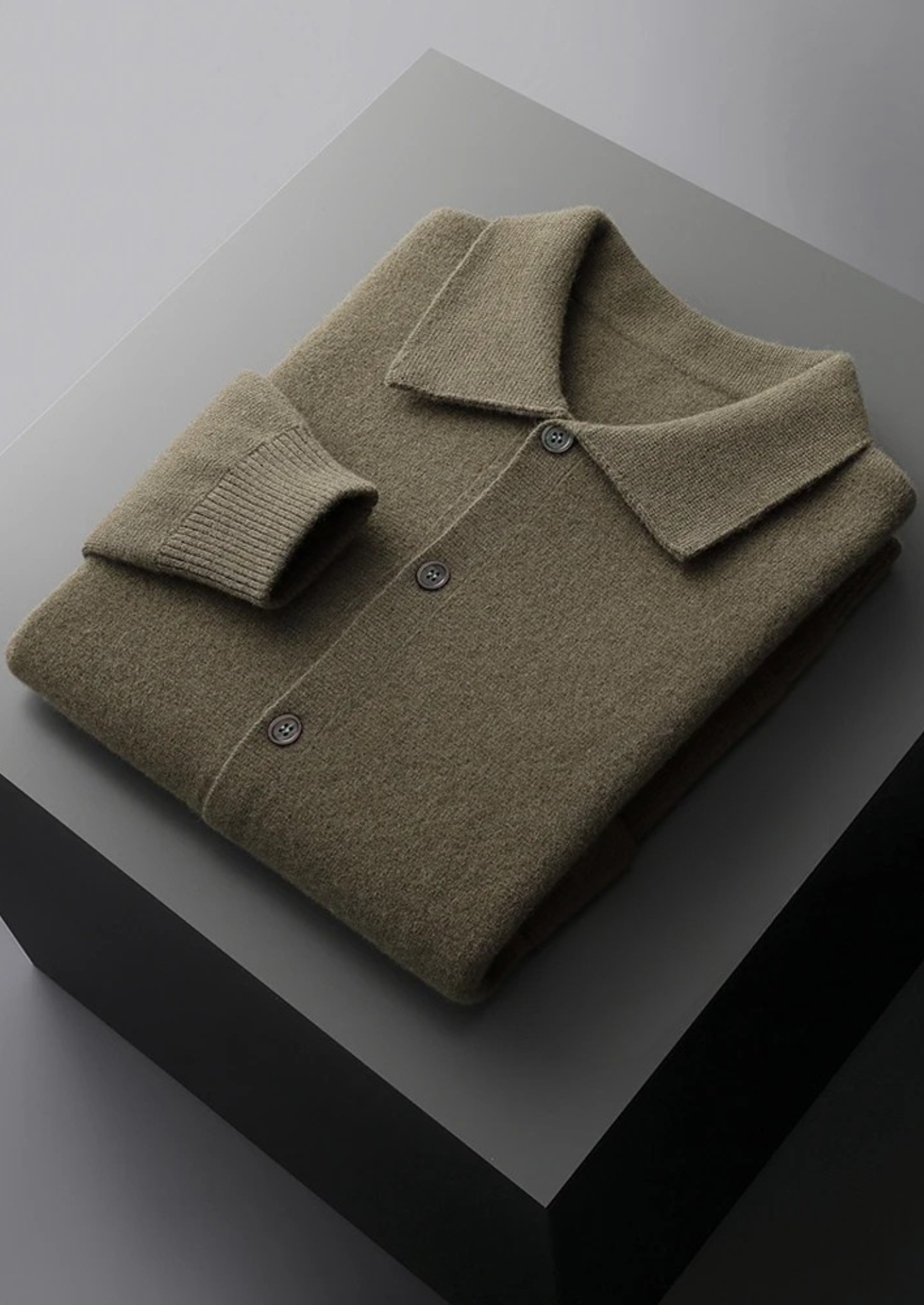Pure Extra-Fine Merino Wool Button Overshirt | Vallentty