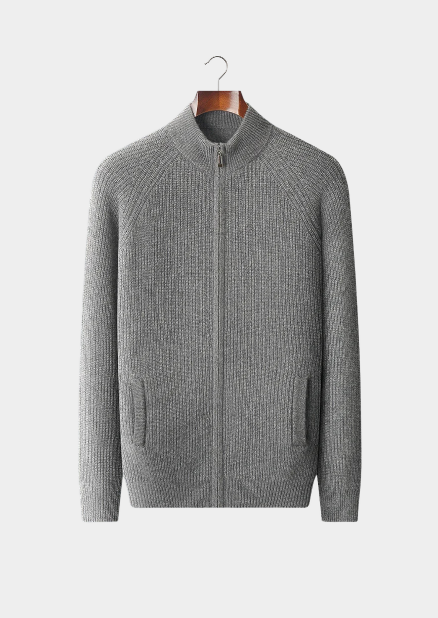 Premium Cashmere Ribbed Cardigan | Vallentty