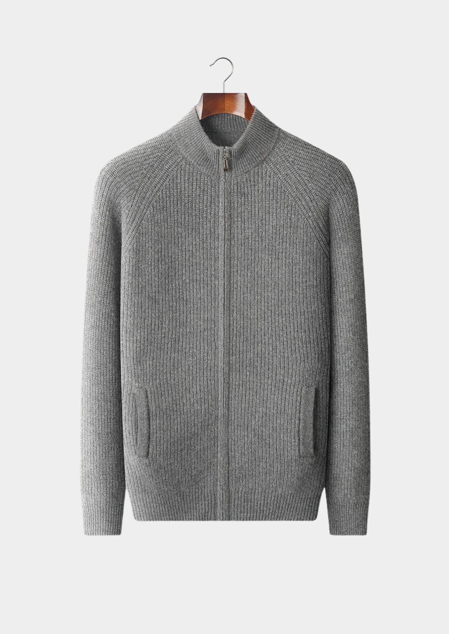 Premium Cashmere Ribbed Cardigan | Vallentty