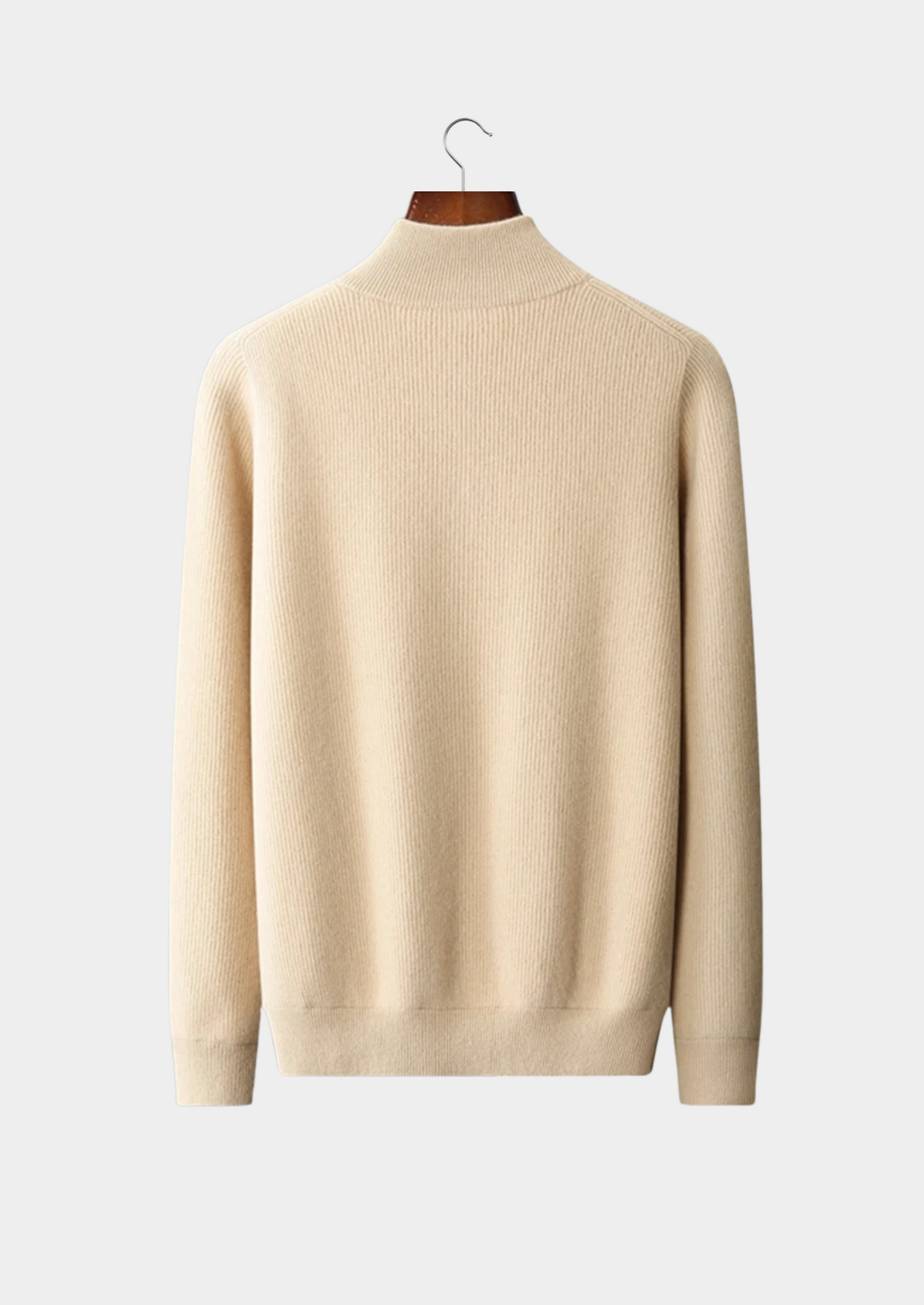 Pure Extra-Fine Merino Wool Ribbed Zip Cardigan | Vallentty