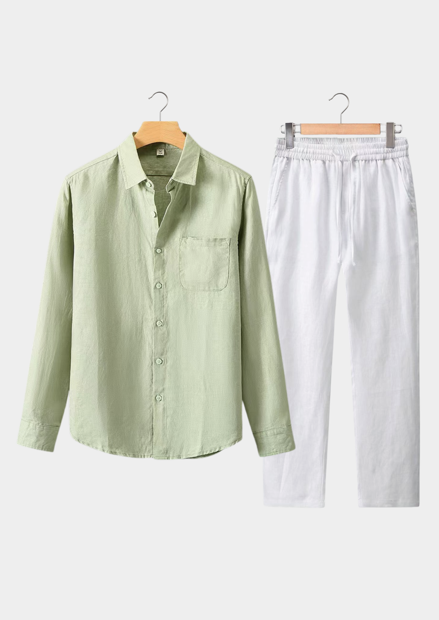 Dolcevita Longsleeve Summer Set - Mint Green/white | Vallentty