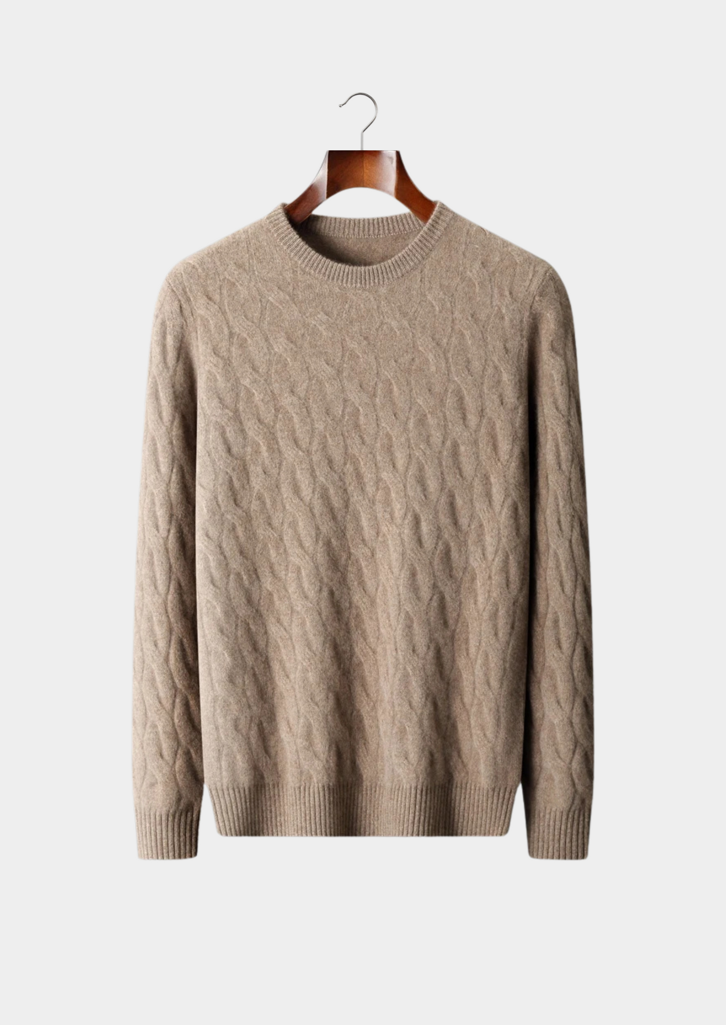 Premium Cashmere Cable Crewneck | Vallentty