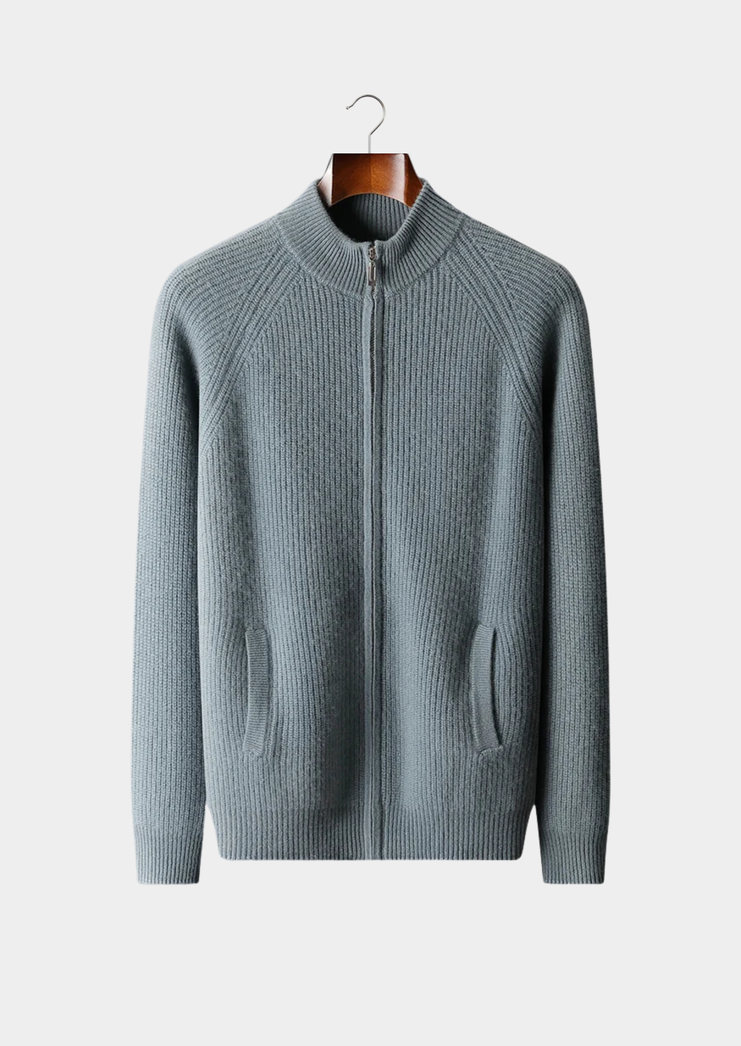 Premium Cashmere Ribbed Cardigan | Vallentty