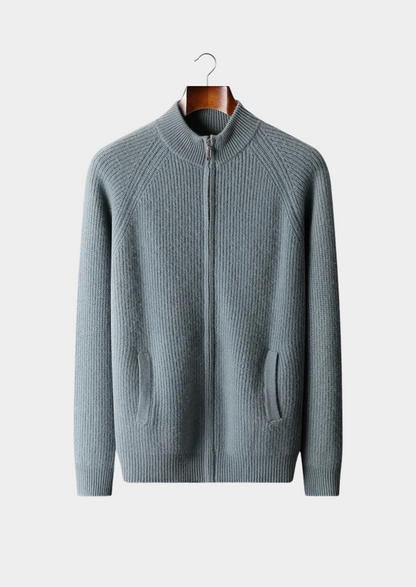 Premium Cashmere Ribbed Cardigan | Vallentty