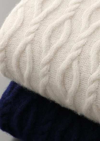 Pure Extra-Fine Merino Wool Jacquard Crewneck | Vallentty