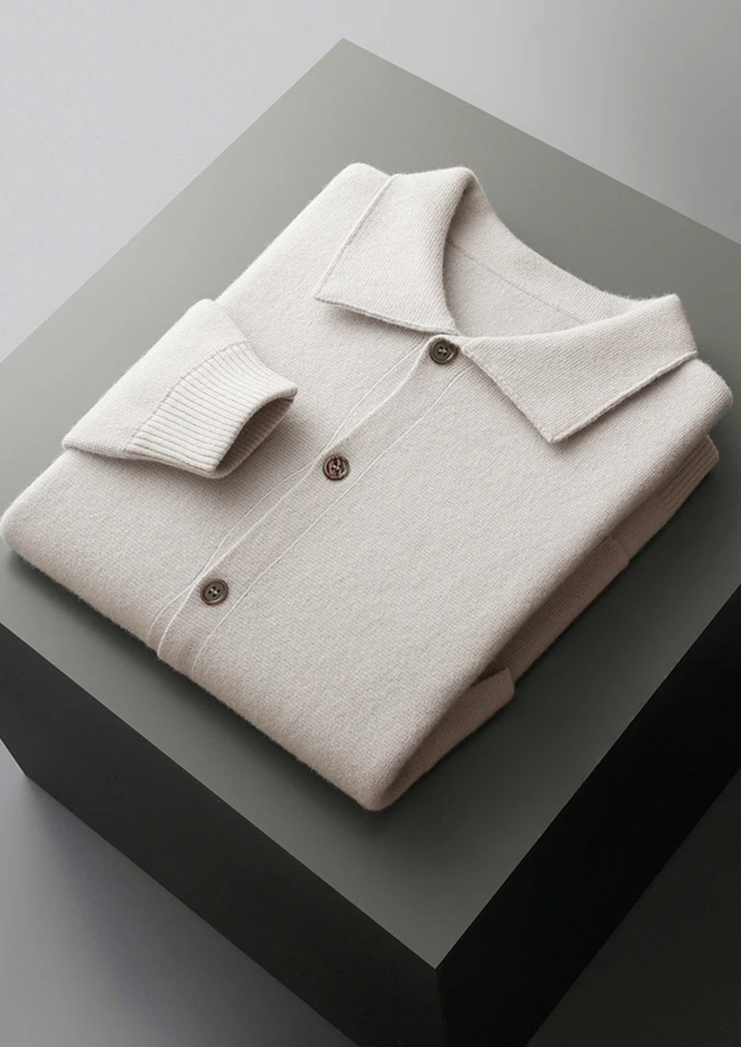 Pure Extra-Fine Merino Wool Button Overshirt | Vallentty