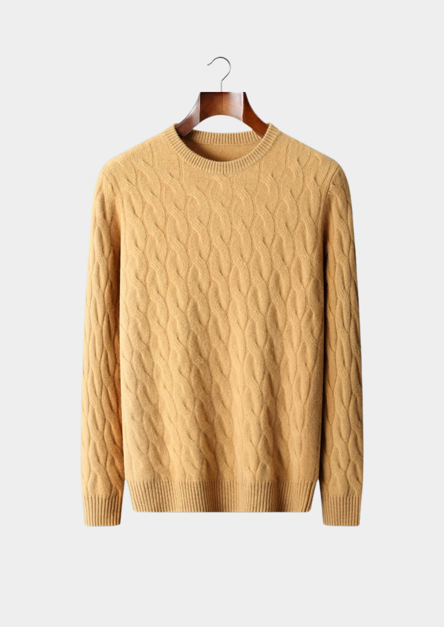 Premium Cashmere Cable Crewneck | Vallentty
