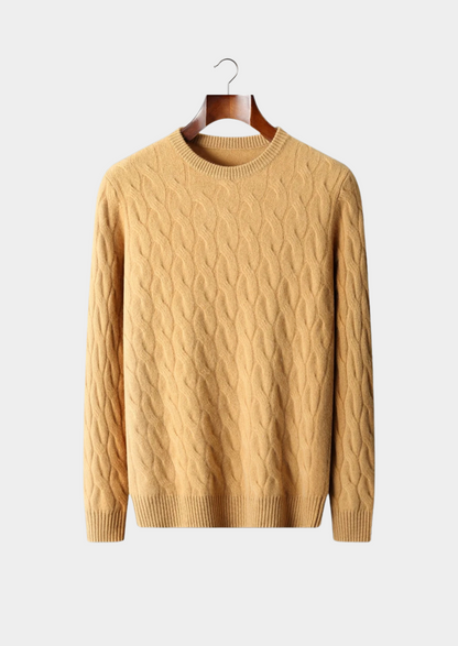 Premium Cashmere Cable Crewneck | Vallentty