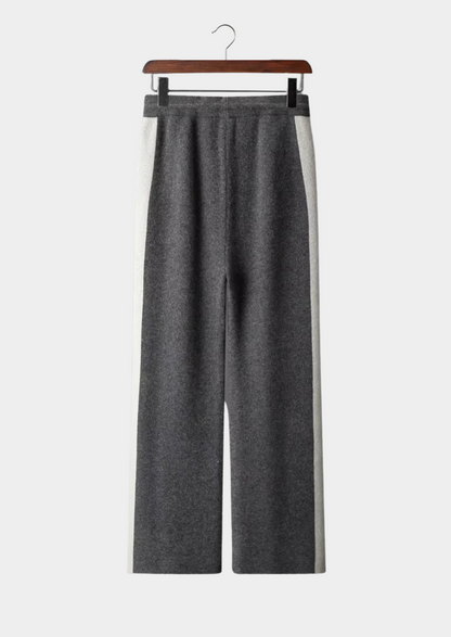 Pure Extra-Fine Merino Wool Wide Leisure Trousers | Vallentty