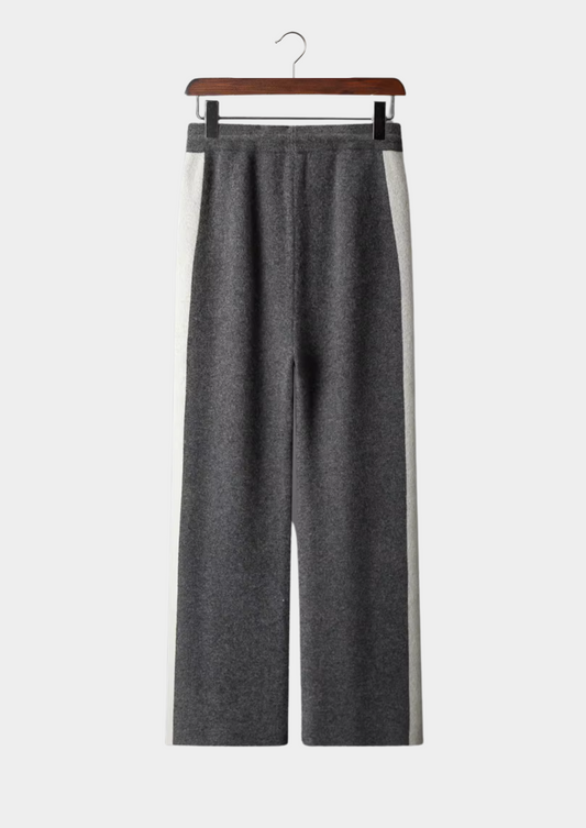 Pure Extra-Fine Merino Wool Wide Leisure Trousers | Vallentty